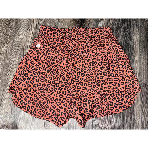 BuffBunny Flo Terracotta Coral Running XS Athletic Shorts Leopard 2 Mob Wife - Picture 2 of 9